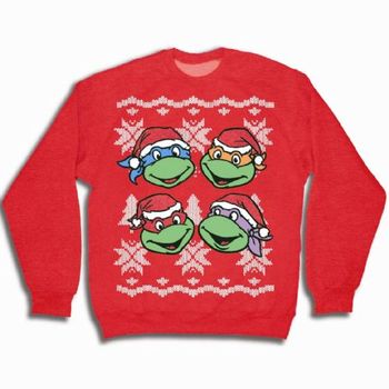 TMNT Teenage Mutant Ninja Turtles Faces Ugly Christmas