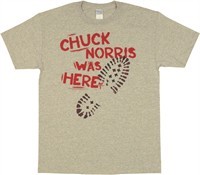 Chuck Norris Was Here Boot Print