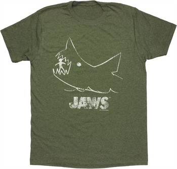 Jaws Chalk Shark Attack Drawing