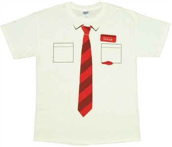 Shaun of the Dead Work Shirt and Tie Costume