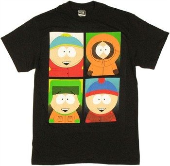 South Park Quad Faces T-Shirt