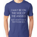 Wholock: angels and phone boxes (white) Unisex T-Shirt