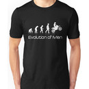 Evolution of Men - White Print Unisex T-Shirt