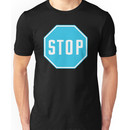 Just think of a stop sign, but Blue. Unisex T-Shirt
