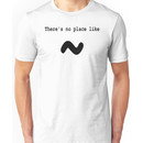 There's no place like ~ for Computer Geeks - Black on White Unisex T-Shirt