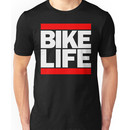 Run Bike Life DMC Style Moped Bikelife Motorcycle Gang Red & White Logo Unisex T-Shirt