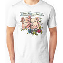 'Friends, not Food' Pig Veggie Vegan Illustration Unisex T-Shirt