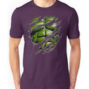 Green muscle chest in purple ripped torn tee Unisex T-Shirt