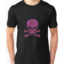 Pink Rhinestone Skull & Crossbones Unisex T-Shirt