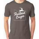 Portland Oregon Sign in White Unisex T-Shirt