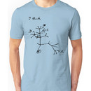 Darwin I Think Tree (Black) Unisex T-Shirt