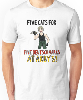 Five Cats for Five Deutsch Marks Unisex T-Shirt