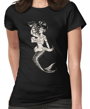 Sailors Ruin, Vintage mermaid tattoo style Women's T-Shirt