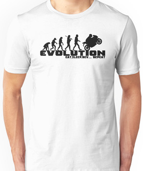 Biker Evolution T-Shirts and Hoodies Unisex T-Shirt