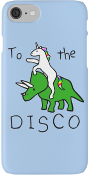 To The Disco (Unicorn Riding Triceratops) iPhone 7 Cases