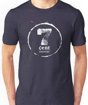 7 cent logo in white Unisex T-Shirt