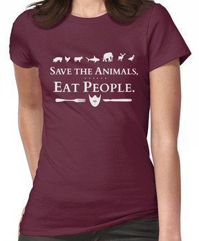 save the animals, EAT PEOPLE (2) Women's T-Shirt