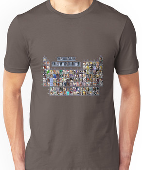 The periodic table of Final Fantasy Characters Unisex T-Shirt