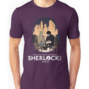 Sherlock NYC - SCREENING - Night (White Logo) Unisex T-Shirt