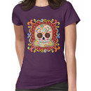 Colorful Day of the Dead Sugar Skull Shirt Women's T-Shirt
