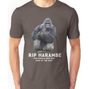 RIP HARAMBE - WHITE TEXT Unisex T-Shirt