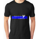 LEO Wife Thin Blue Line - Because he's mine I walk this line Unisex T-Shirt