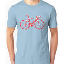 Bike Red Polka Dot (Big) Unisex T-Shirt