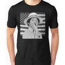 Young Obama smoking with American Flag Unisex T-Shirt