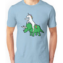 Unicorn Riding Triceratops Unisex T-Shirt