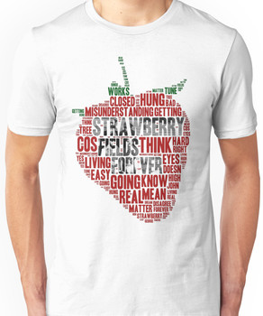 The Beatles - Strawberry Fields Forever Wordcloud Unisex T-Shirt