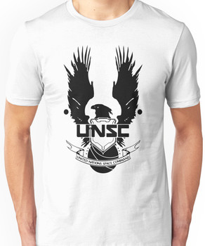UNSC LOGO HALO 4 - CLEAN LOGO IN BLACK Unisex T-Shirt