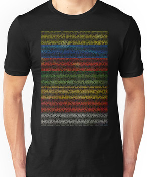 Radiohead - In Rainbows Lyrics T-Shirt Design #1 Unisex T-Shirt