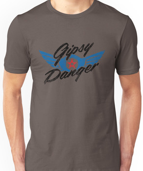 Gipsy Danger Distressed Logo in Black Unisex T-Shirt