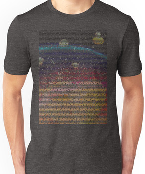 Radiohead - In Rainbows Lyrics T-Shirt Design #2 Unisex T-Shirt