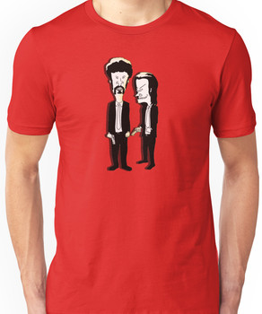 Beavis and Butthead as Jules and Vincent in Pulp Fiction Unisex T-Shirt