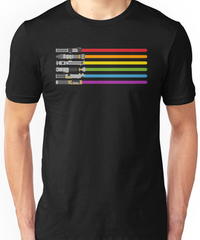 lightsaber rainbow shirt