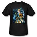 Aquaman New 52 Water Action Adult Black T-Shirt from Warner Bros.