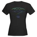 Batman Forever Bat Logo And Question Mark Women's Relaxed Fit Black T-Shirt from Warner Bros.