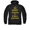 Keep Calm And Call Batman Adult Black Hoodie from Warner Bros.
