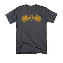 Batman Bat Symbol Knockout Adult Charcoal T-Shirt from Warner Bros.
