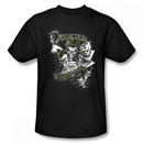 Joker With Playing Cards Adult Black T-Shirt from Warner Bros.