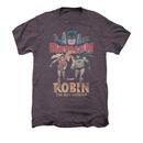 Batman And Robin Classic Duo Adult Premium Smoke Heather T-Shirt from Warner Bros.