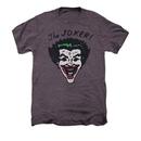 Batman Retro The Joker Adult Premium Moth Heather T-Shirt from Warner Bros.