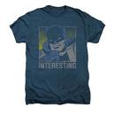Batman Interesting Adult Premium Indigo Heather T-Shirt from Warner Bros.