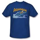 Aquaman In Waves Adult Royal T-Shirt from Warner Bros.