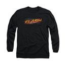 The Flash Tv Series Logo Adult Black Long Sleeve T-Shirt from Warner Bros.