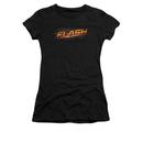 The Flash Tv Series Logo Juniors Black T-Shirt from Warner Bros.