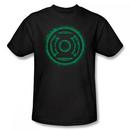 Green Lantern Logo With Flames Adult Black T-Shirt from Warner Bros.