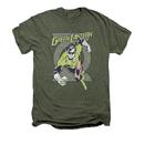 Green Lantern Brightest Lantern Adult Premium Moss Heather T-Shirt from Warner Bros.