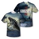 Godzilla Ocean Scene Sublimation Allover Print T-Shirt from Warner Bros.